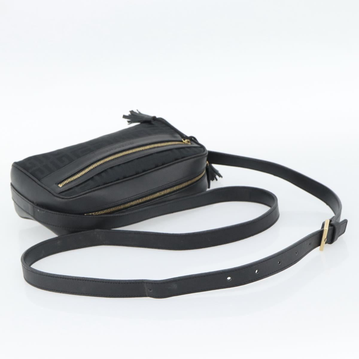 GIVENCHY Shoulder Bag Canvas Black Auth 188526