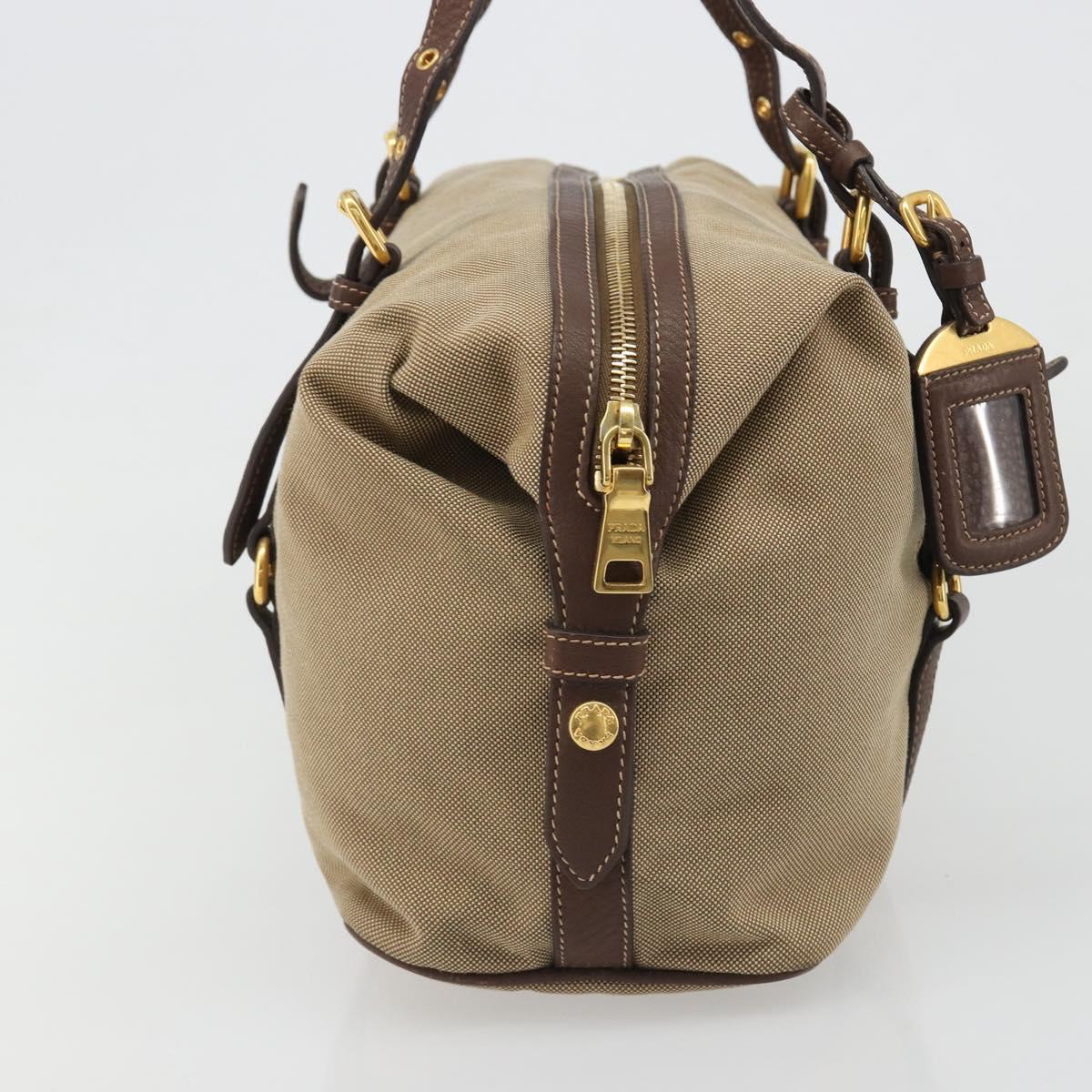 PRADA Shoulder Bag Shoulder Bag Canvas Beige Auth 188534SAV