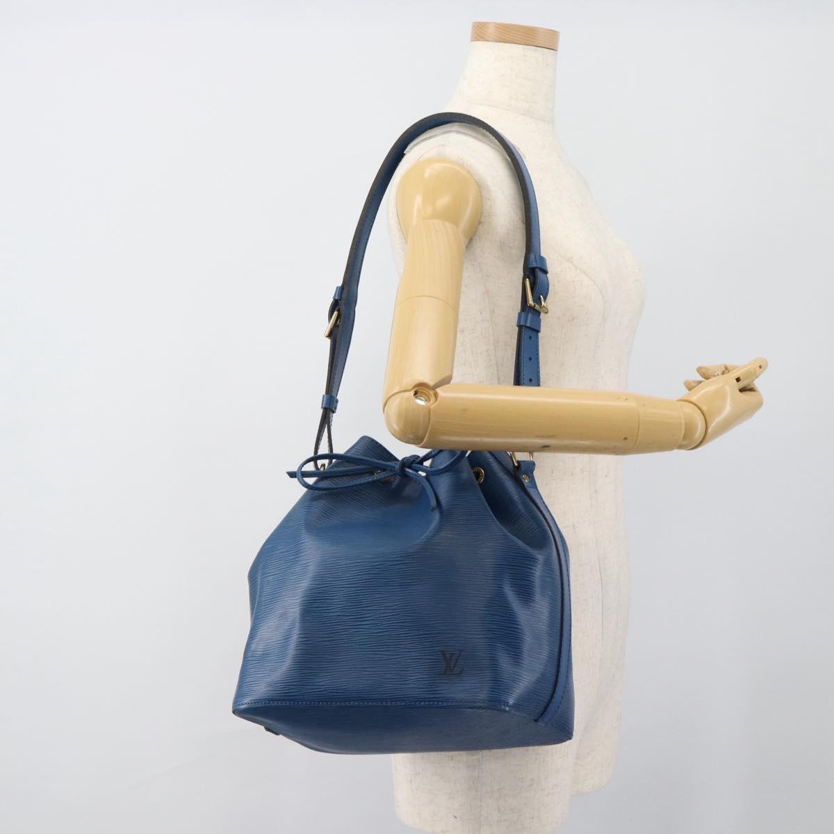 LOUIS VUITTON Epi Petit Noe Shoulder Bag Blue M44105 LV Auth 188537