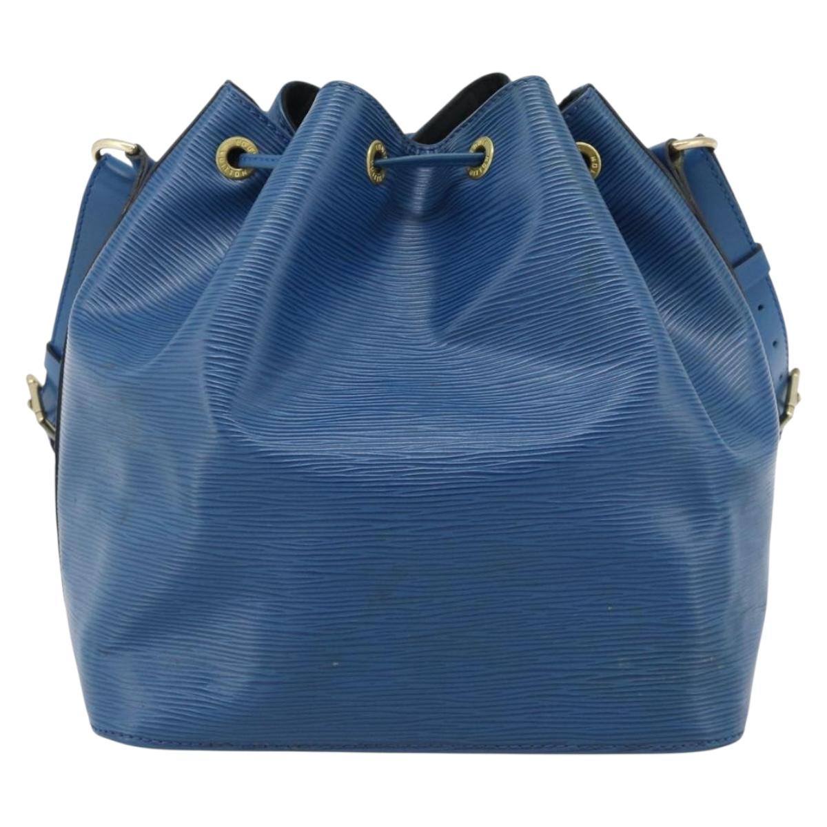 LOUIS VUITTON Epi Petit Noe Shoulder Bag Blue M44105 LV Auth 188537