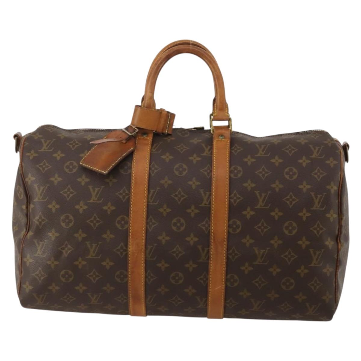 LOUIS VUITTON Monogram Keepall Bandouliere 45 Boston Bag M41418 LV Auth 188540