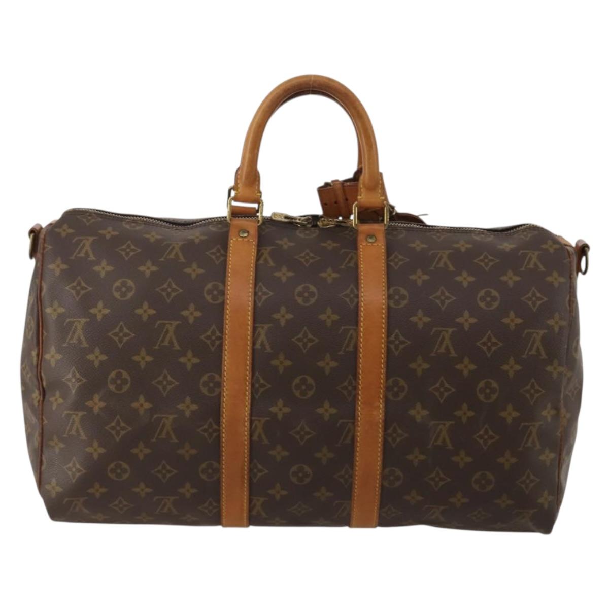 LOUIS VUITTON Monogram Keepall Bandouliere 45 Boston Bag M41418 LV Auth 188540
