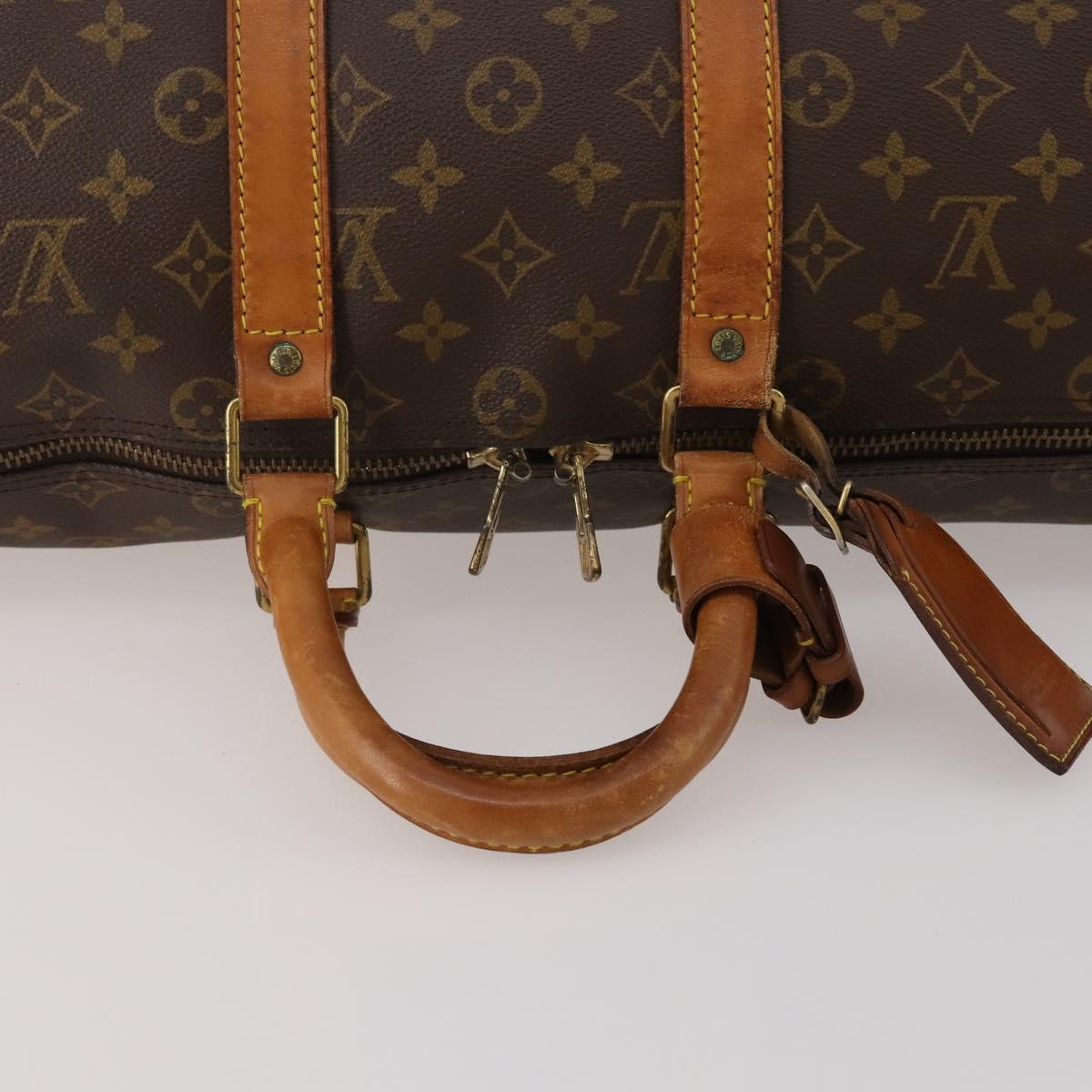 LOUIS VUITTON Monogram Keepall Bandouliere 45 Boston Bag M41418 LV Auth 188540