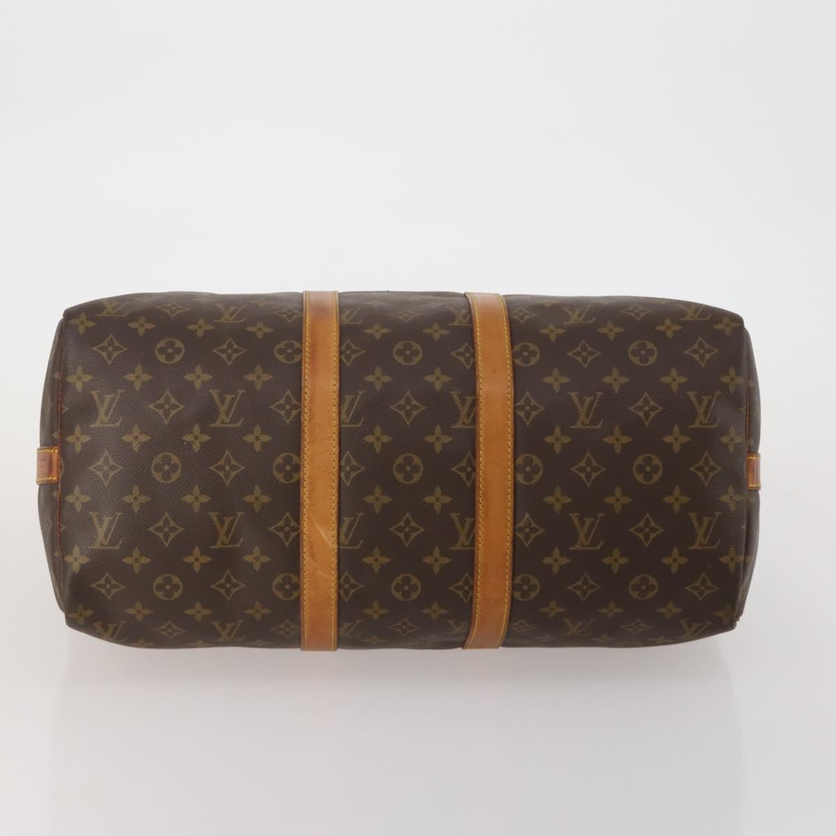LOUIS VUITTON Monogram Keepall Bandouliere 45 Boston Bag M41418 LV Auth 188540