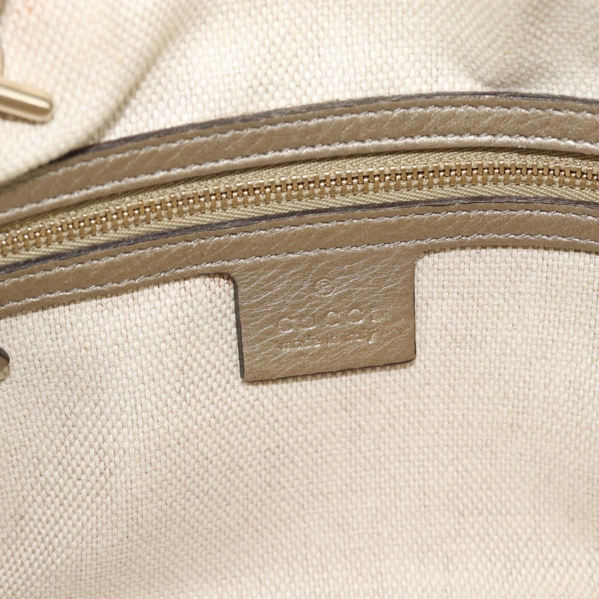 GUCCI Soho Interlocking Shoulder Bag Leather Gold 308983 Auth 188546A