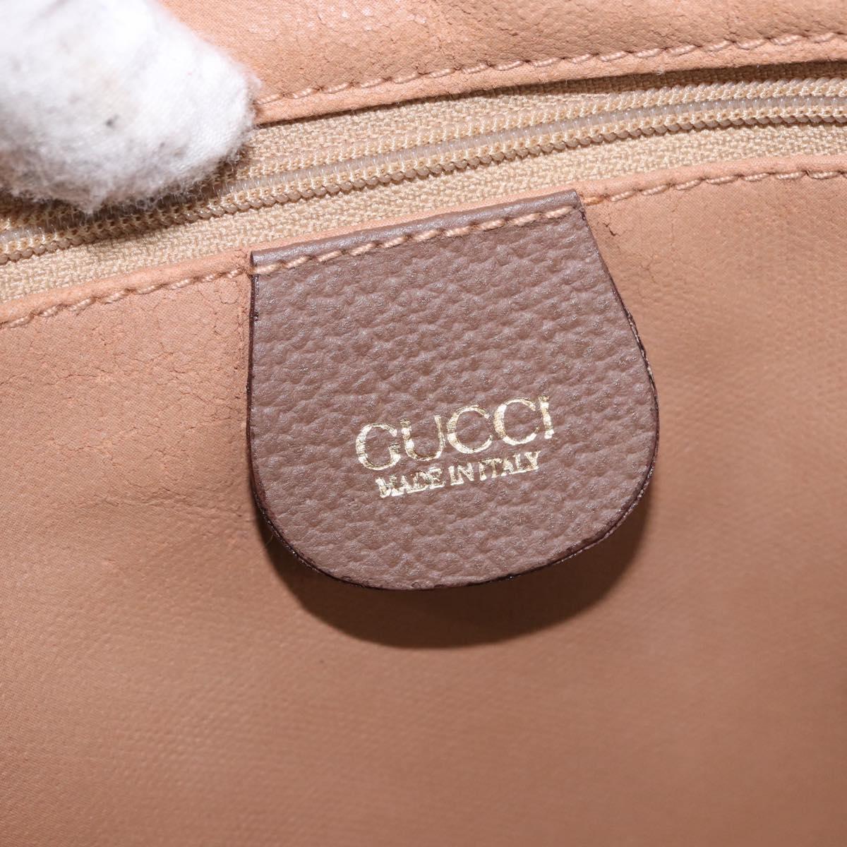 GUCCI GG Supreme Boston Bag PVC Beige Gold 012 1095 6080 Auth 188557