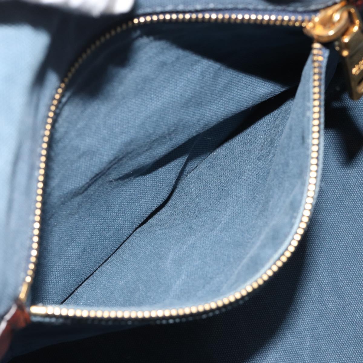 PRADA Canapa MM Hand Bag Canvas Blue Auth 188558