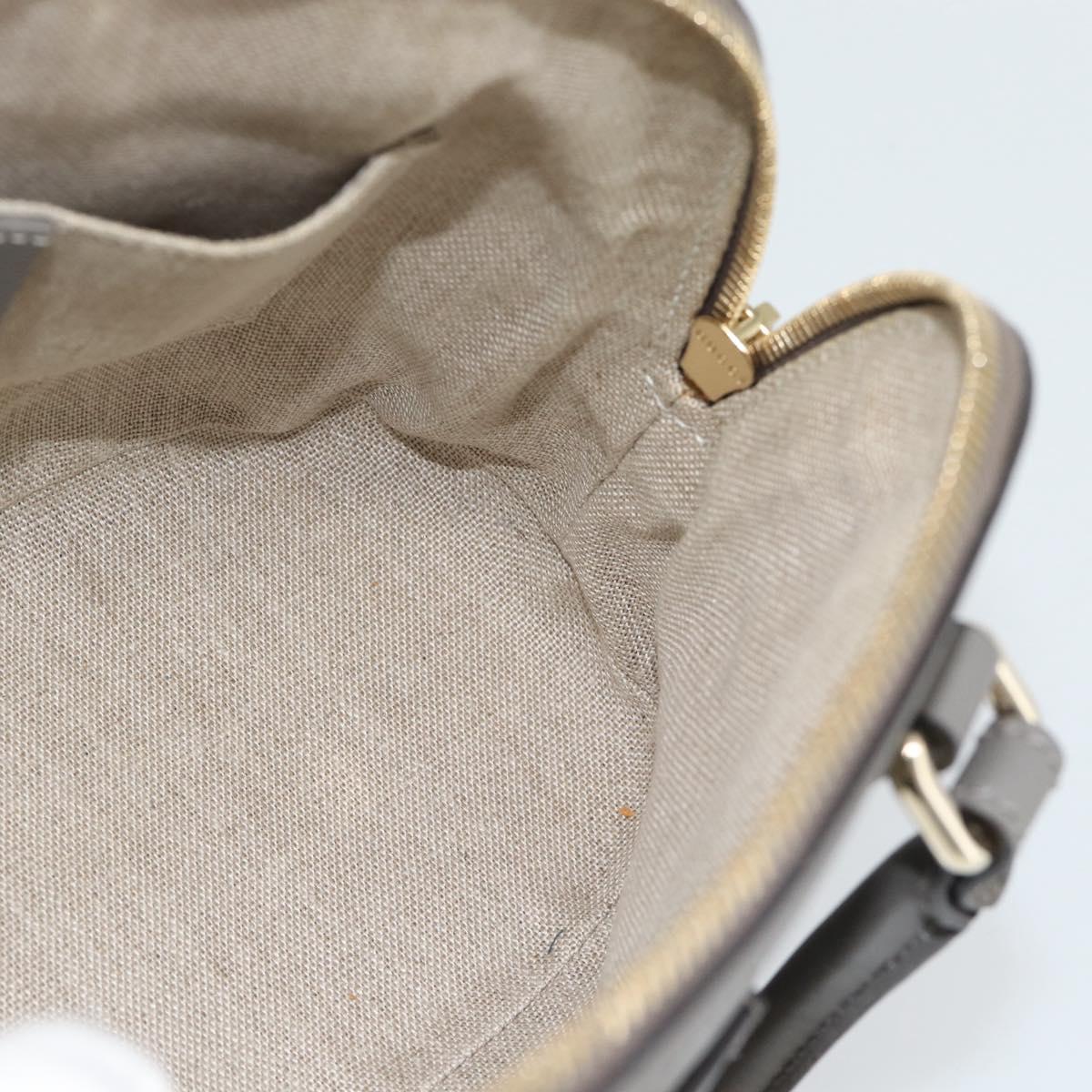 GUCCI Micro GG Canvas Guccissima Hand Bag Leather Gray Gold 449654 Auth 188568A