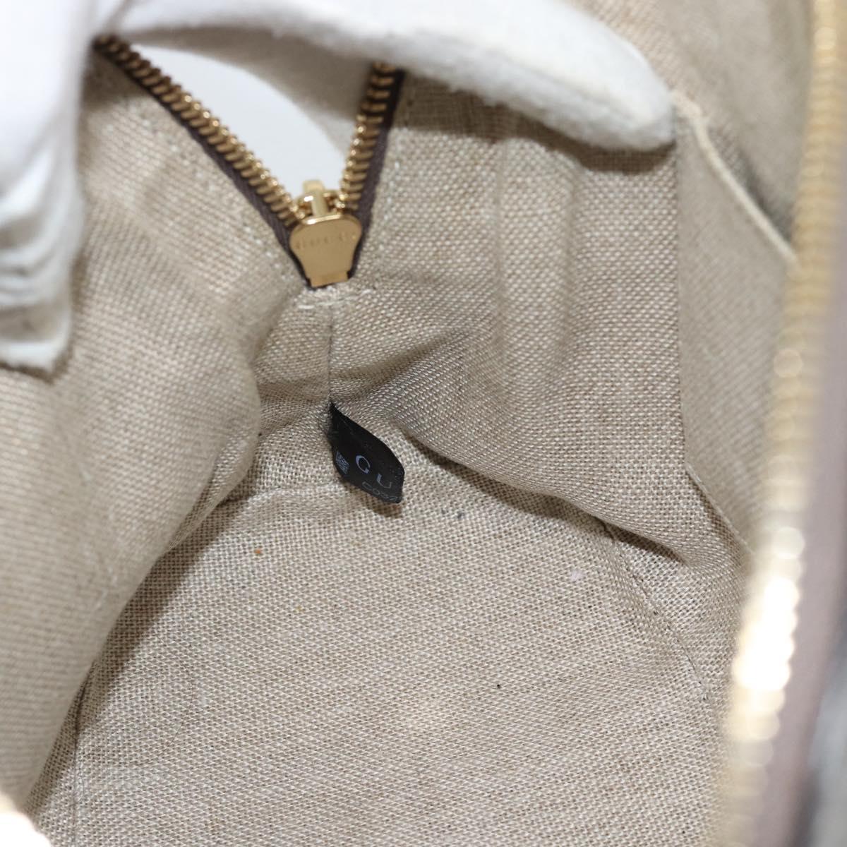 GUCCI Micro GG Canvas Guccissima Hand Bag Leather Gray Gold 449654 Auth 188568A