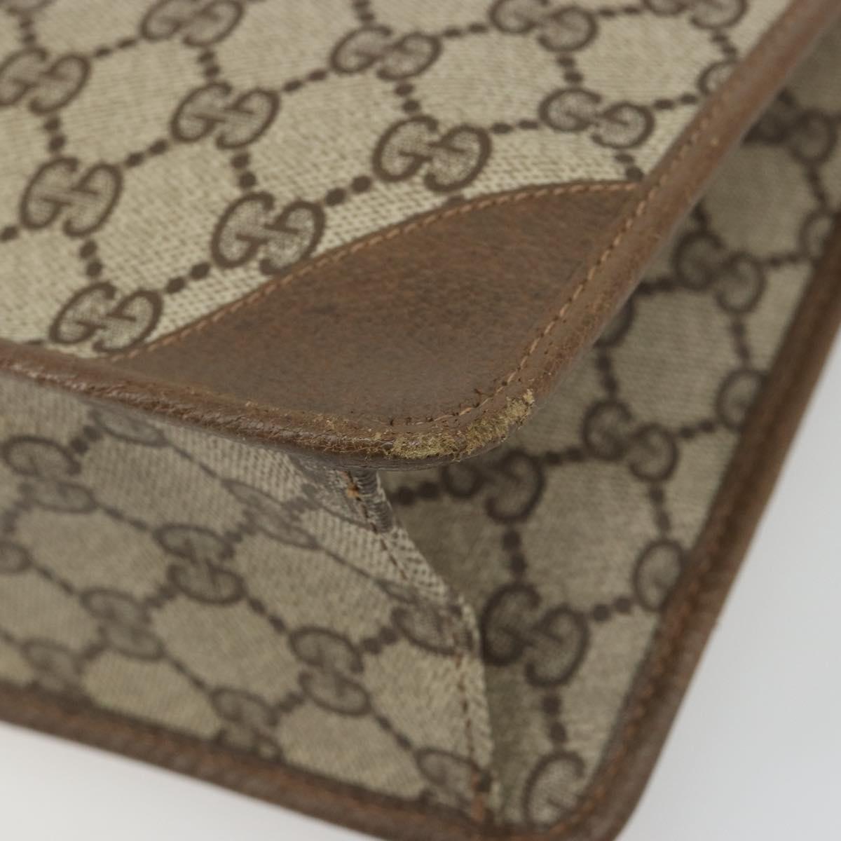 GUCCI GG Supreme Clutch Bag Clutch Bag PVC Beige Auth 188571