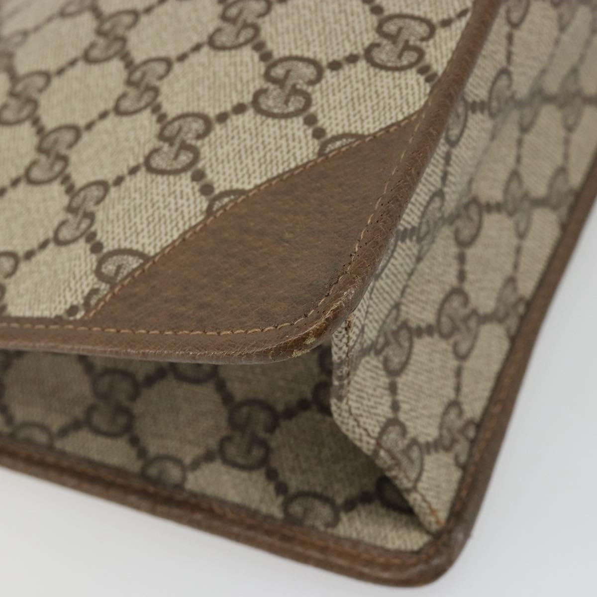 GUCCI GG Supreme Clutch Bag Clutch Bag PVC Beige Auth 188571