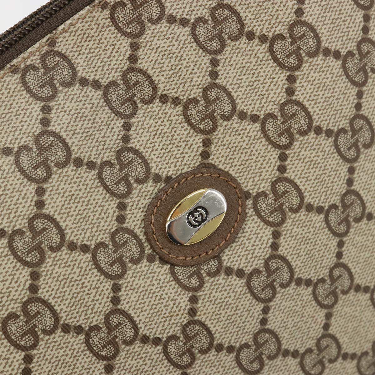 GUCCI GG Supreme Clutch Bag Clutch Bag PVC Beige Auth 188571