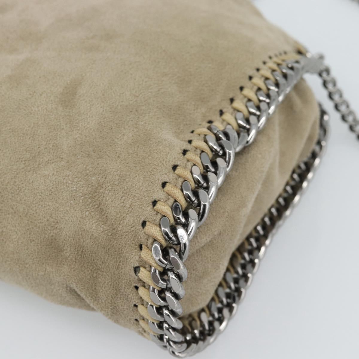 Stella MacCartney Chain Falabella Shoulder Bag polyester Beige Auth 188574A