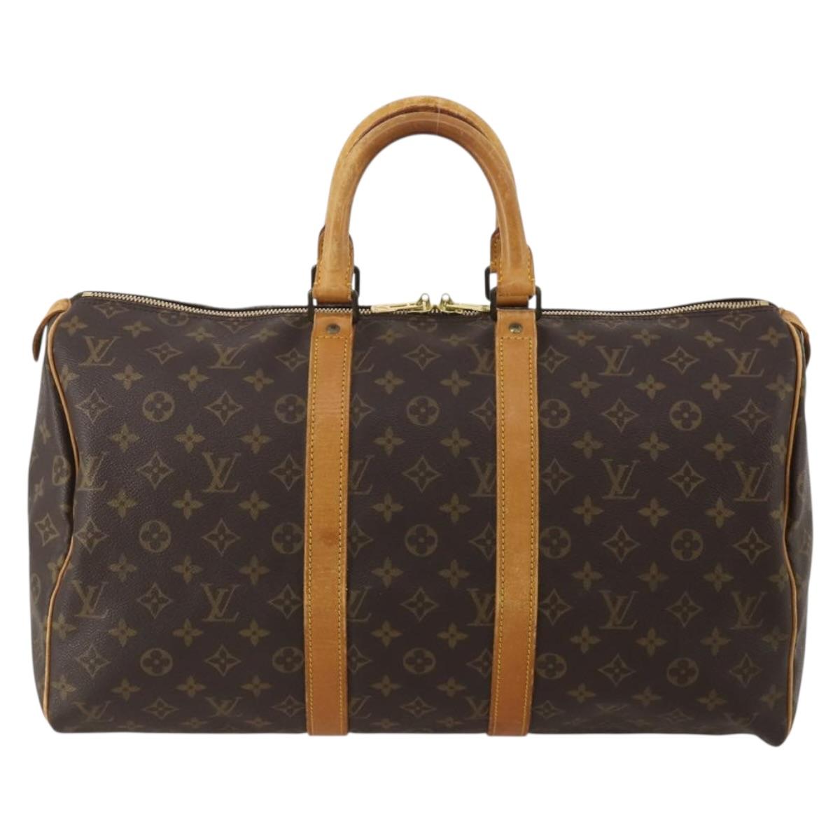 LOUIS VUITTON Monogram Keepall 45 Boston Bag M41428 LV Auth 188576