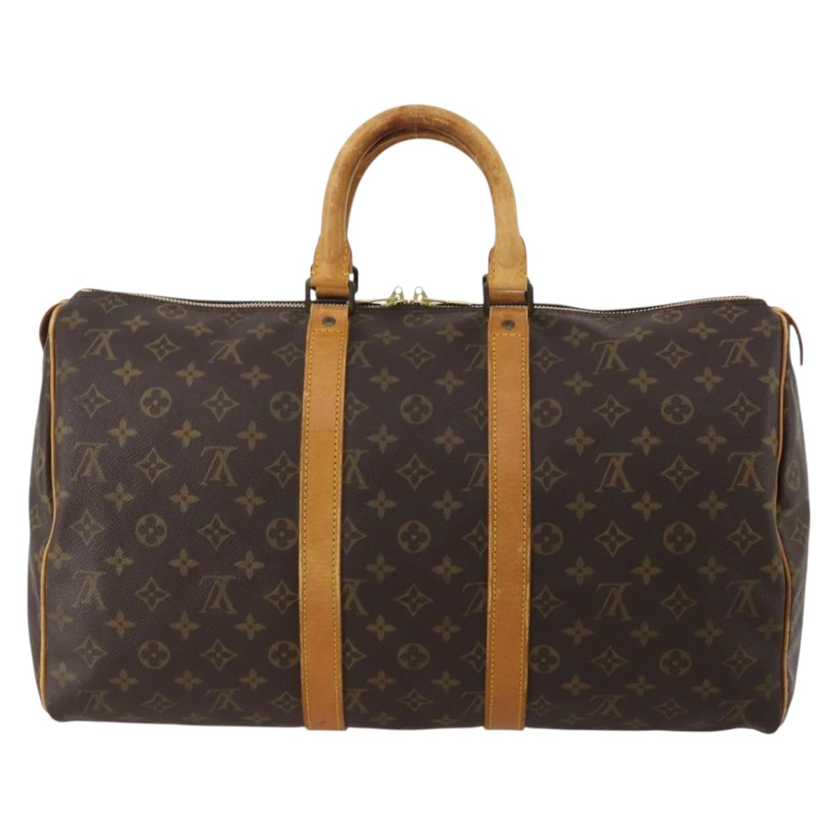 LOUIS VUITTON Monogram Keepall 45 Boston Bag M41428 LV Auth 188576