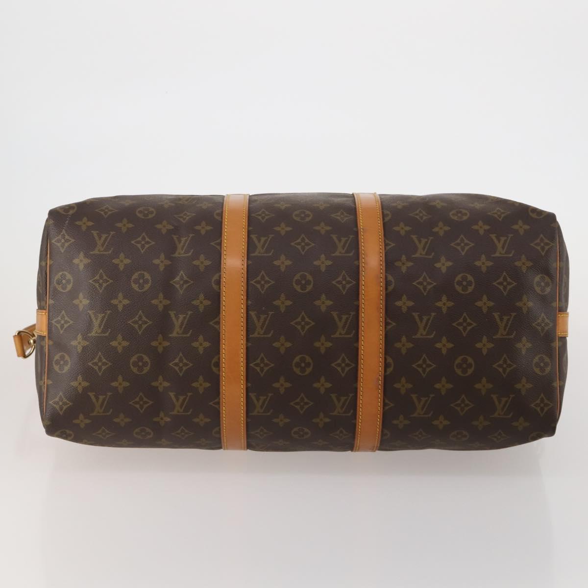LOUIS VUITTON Monogram Keepall Bandouliere 50 Boston Bag M41416 LV Auth 188577V