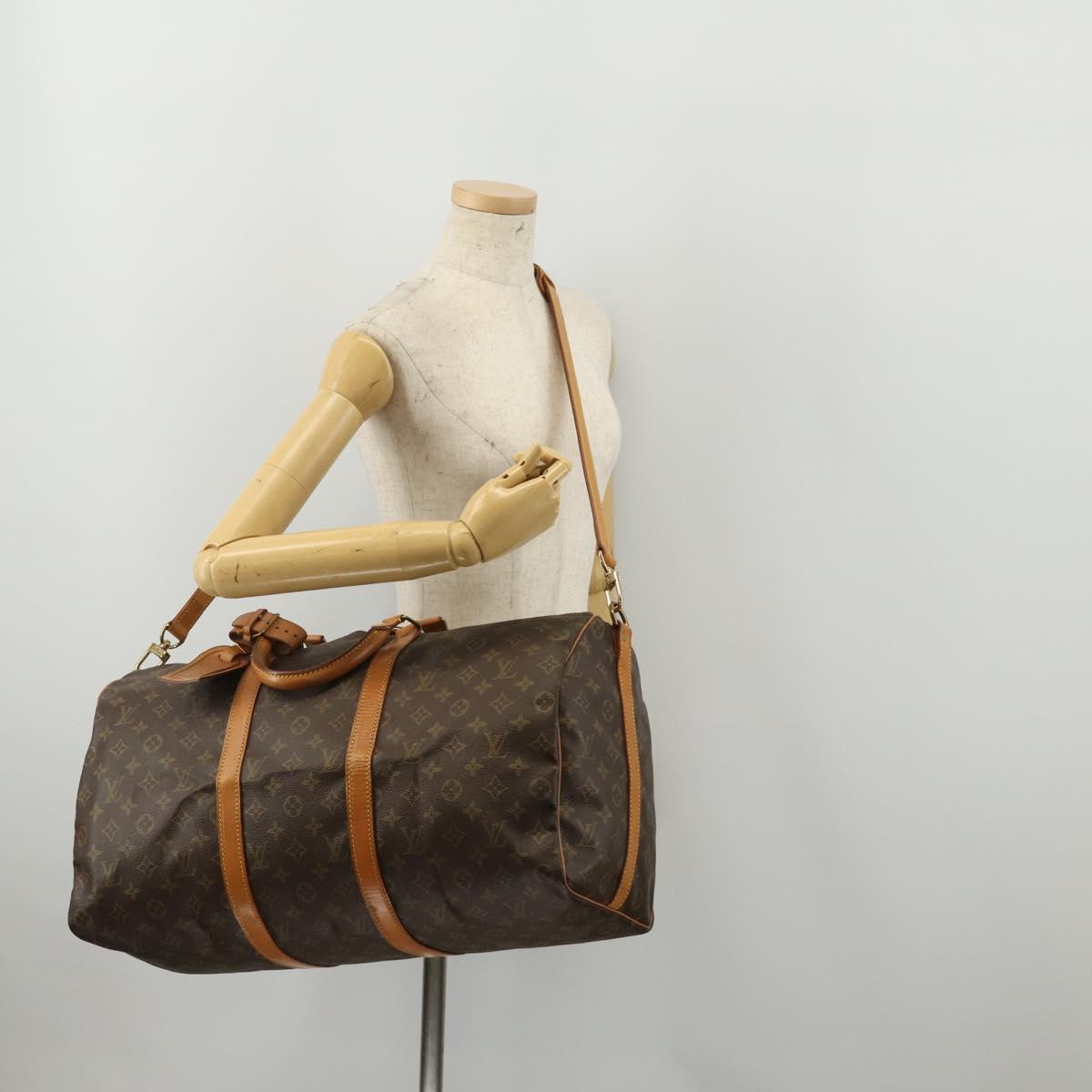 LOUIS VUITTON Monogram Keepall Bandouliere 50 Boston Bag M41416 LV Auth 188577V