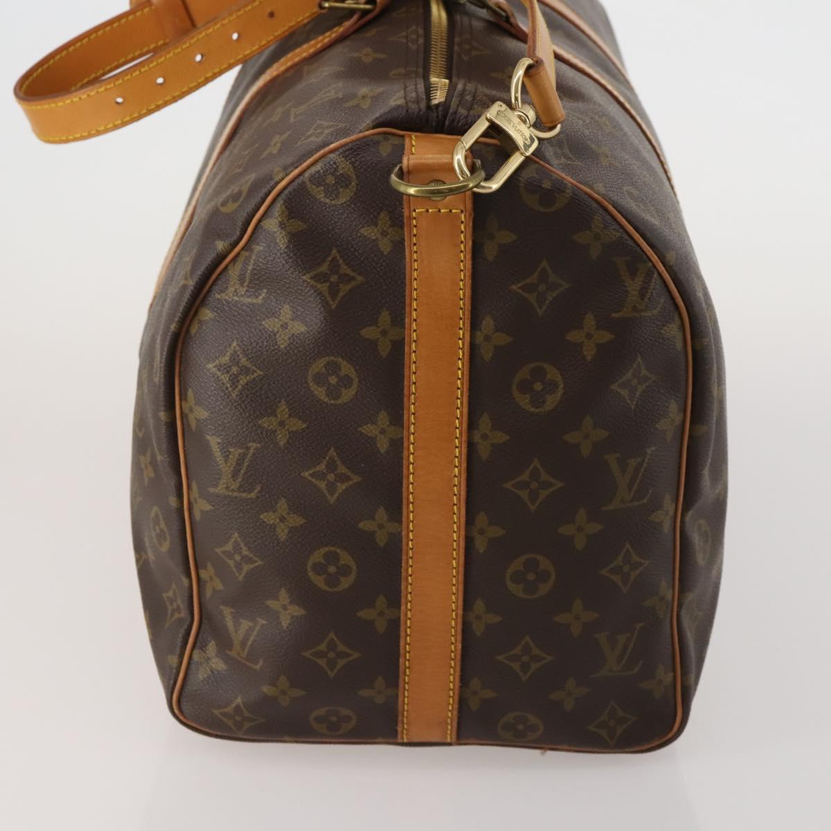 LOUIS VUITTON Monogram Keepall Bandouliere 50 Boston Bag M41416 LV Auth 188577V