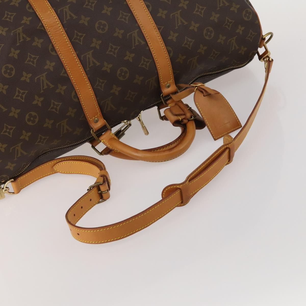LOUIS VUITTON Monogram Keepall Bandouliere 50 Boston Bag M41416 LV Auth 188577V