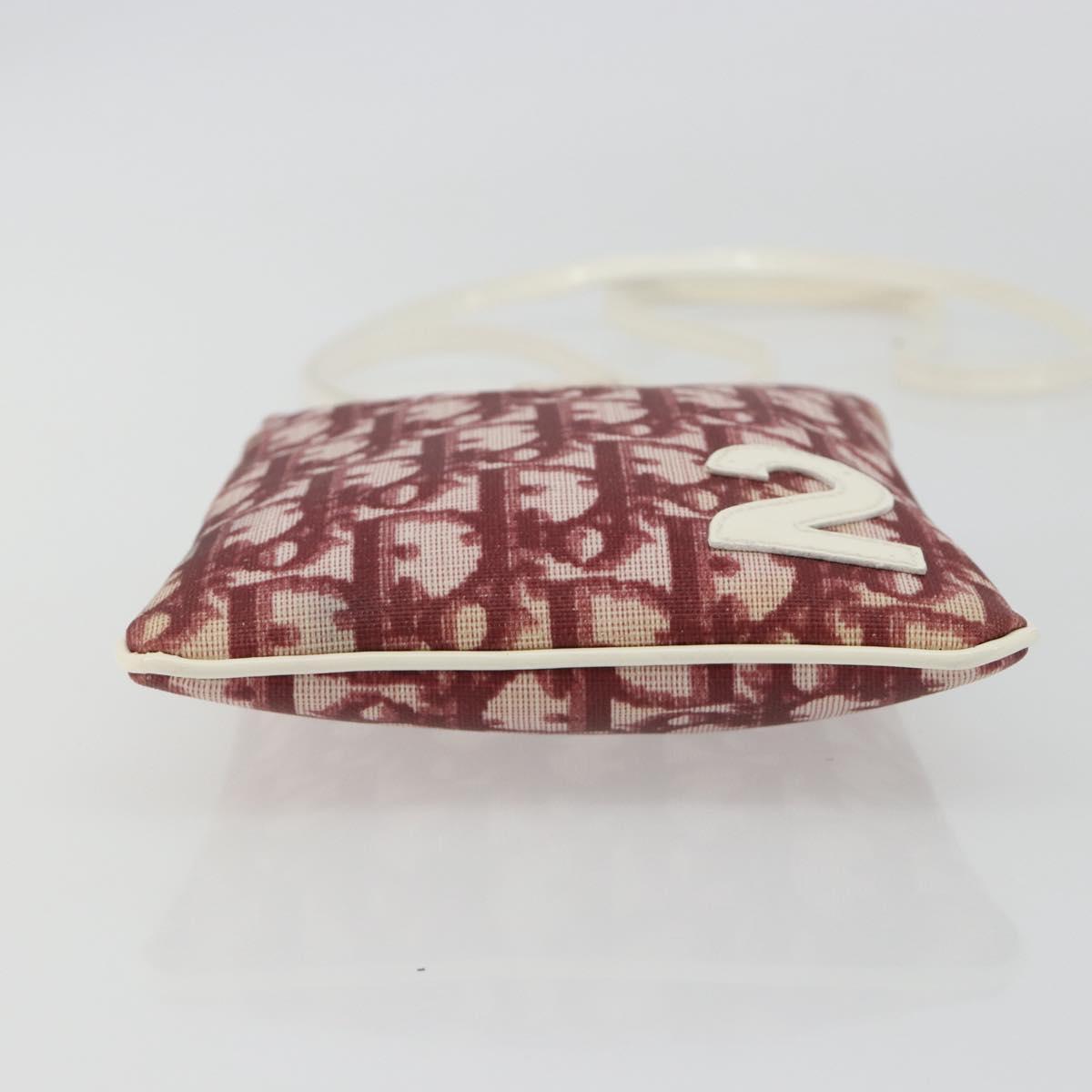 Christian Dior Trotter Canvas Shoulder Bag PVC Red Auth 188579A