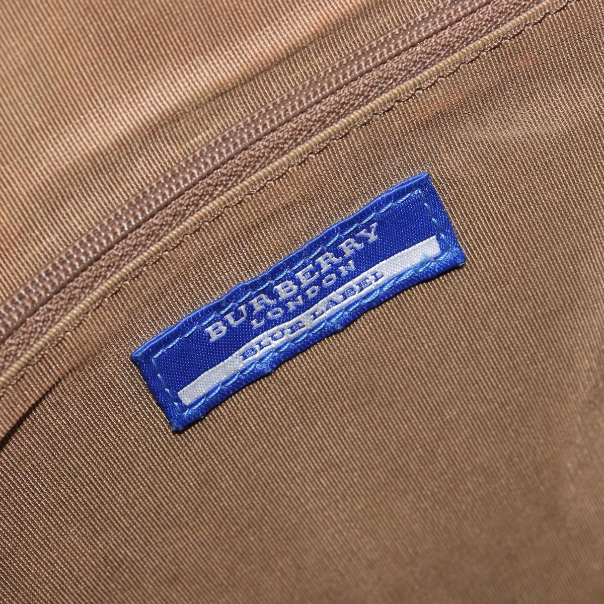 BURBERRY Blue Label Shoulder Bag Leather 2way Beige Auth 188582