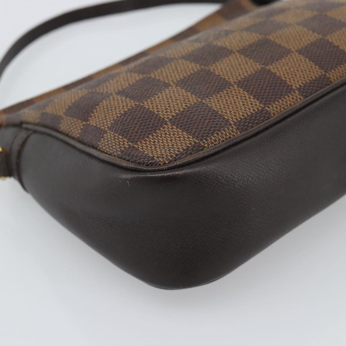 LOUIS VUITTON Damier Ebene Trousse Make Up Pouch N51982 LV Auth 188595A