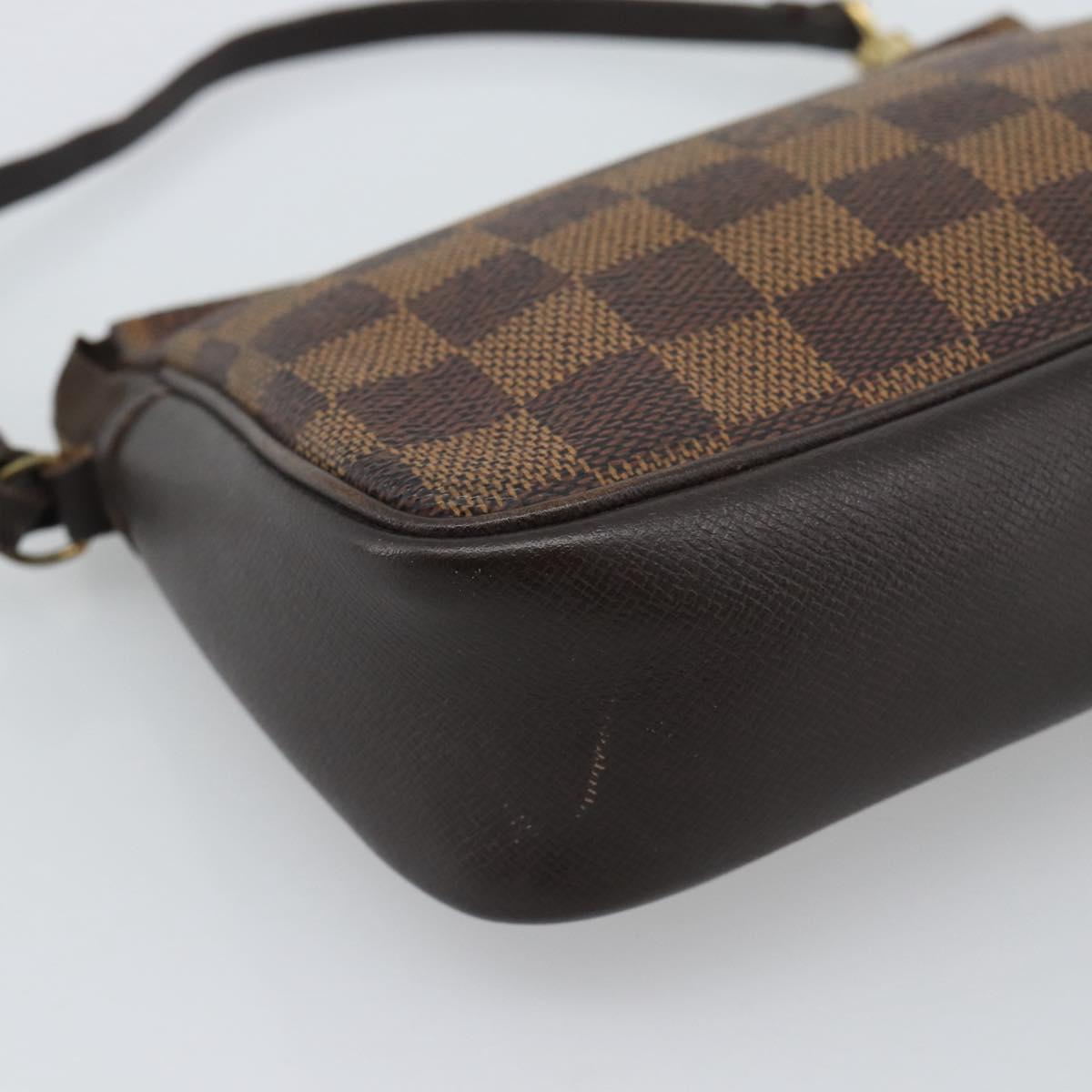LOUIS VUITTON Damier Ebene Trousse Make Up Pouch N51982 LV Auth 188595A