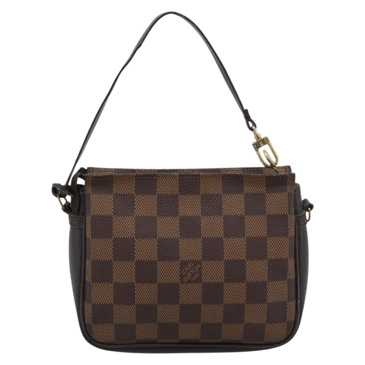 LOUIS VUITTON Damier Ebene Trousse Make Up Pouch N51982 LV Auth 188595A