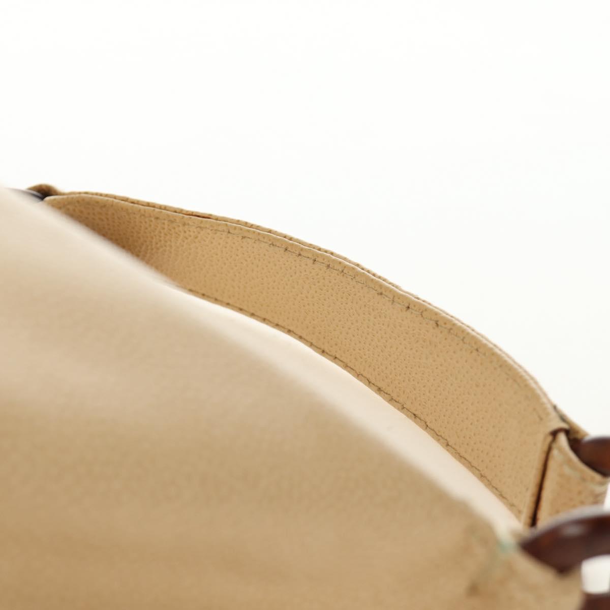 CHANEL Shoulder Bag Caviar Skin Beige Gold CC Auth 188609SAV