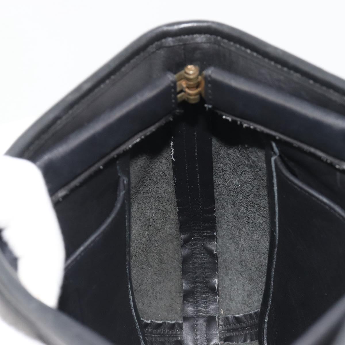 Coach Tote Bag Leather Black Gold Auth 188610A