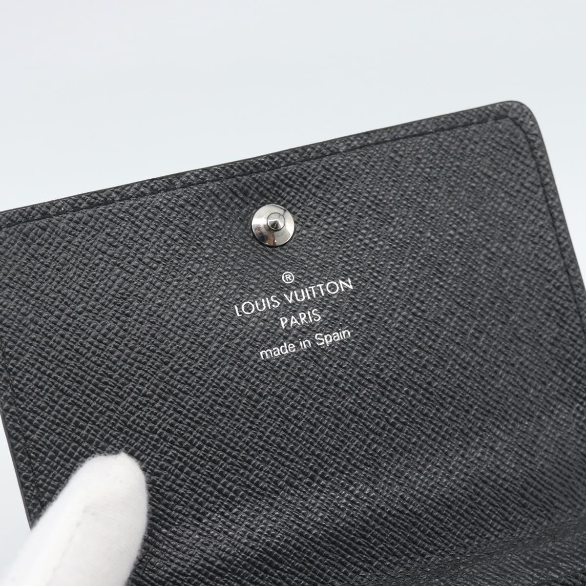 LOUIS VUITTON Epi Anvelop Cult De Vuitto Card Case Black M56169 LV Auth 188628