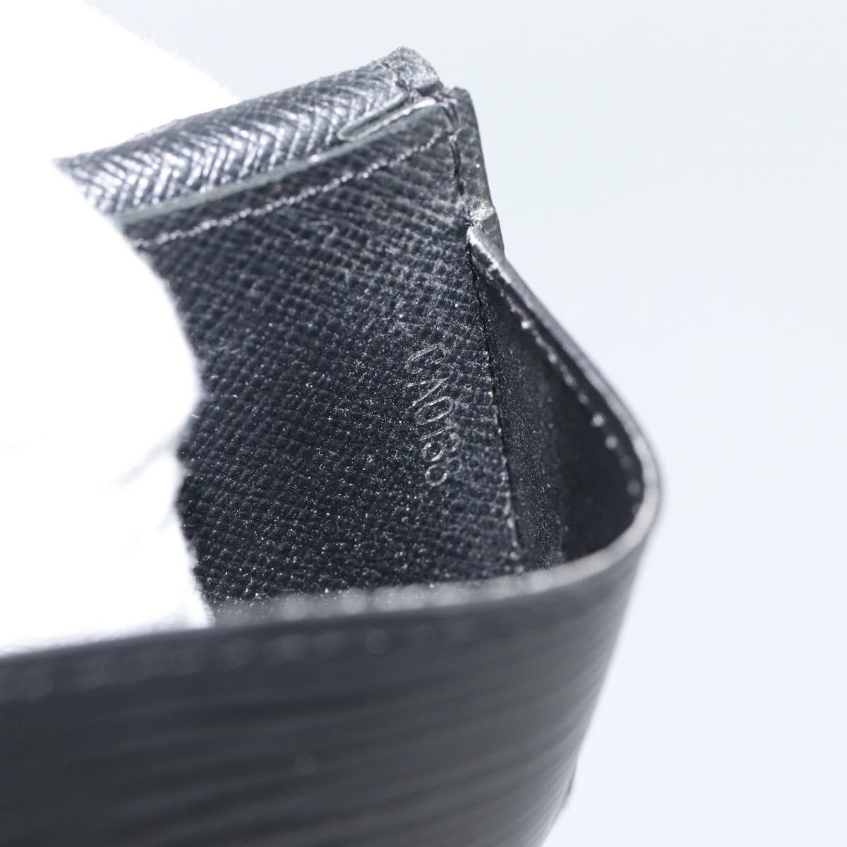 LOUIS VUITTON Epi Anvelop Cult De Vuitto Card Case Black M56169 LV Auth 188628