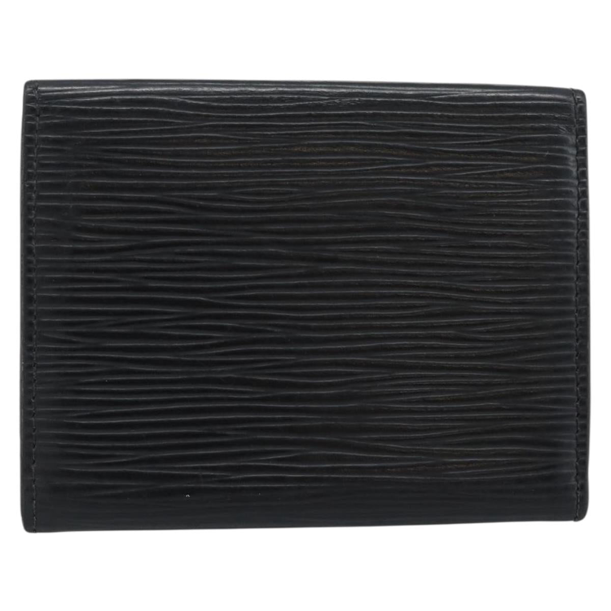 LOUIS VUITTON Epi Anvelop Cult De Vuitto Card Case Black M56169 LV Auth 188628