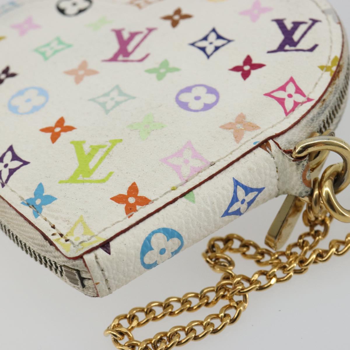 LOUIS VUITTON Monogram Multicolor Porte Monnaie Coeur Purse M60040 Auth 188630A