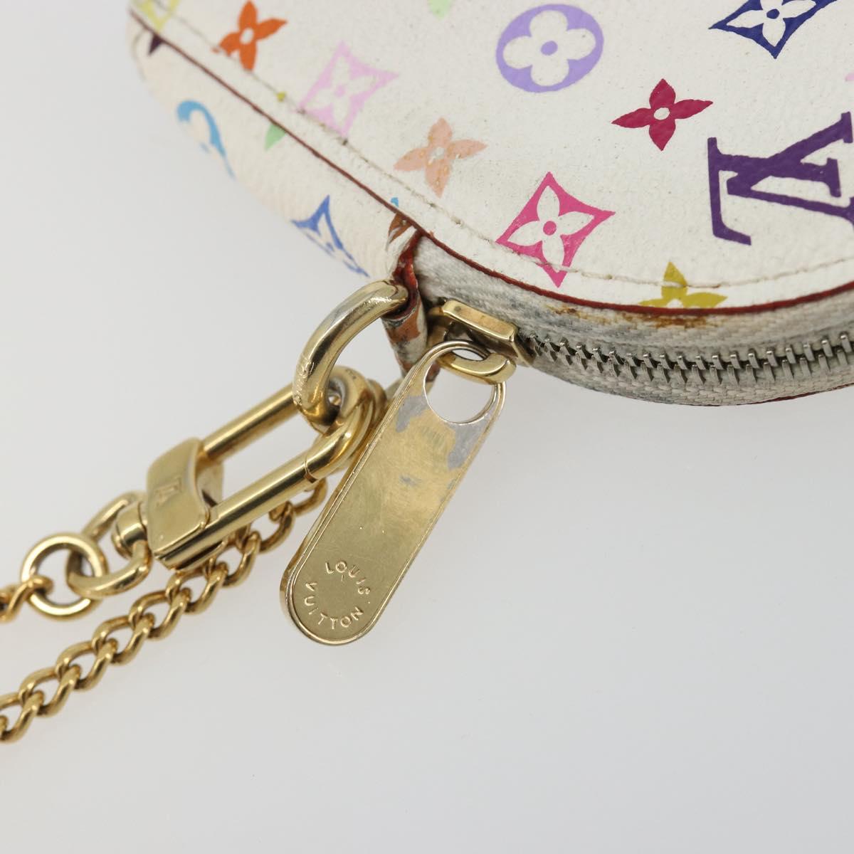 LOUIS VUITTON Monogram Multicolor Porte Monnaie Coeur Purse M60040 Auth 188630A