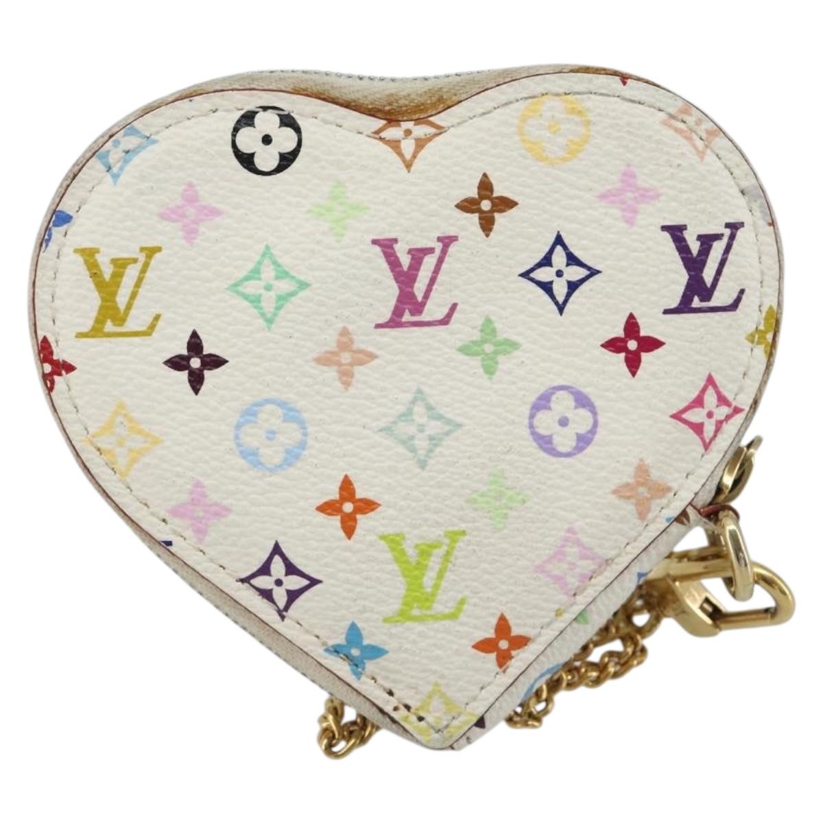 LOUIS VUITTON Monogram Multicolor Porte Monnaie Coeur Purse M60040 Auth 188630A