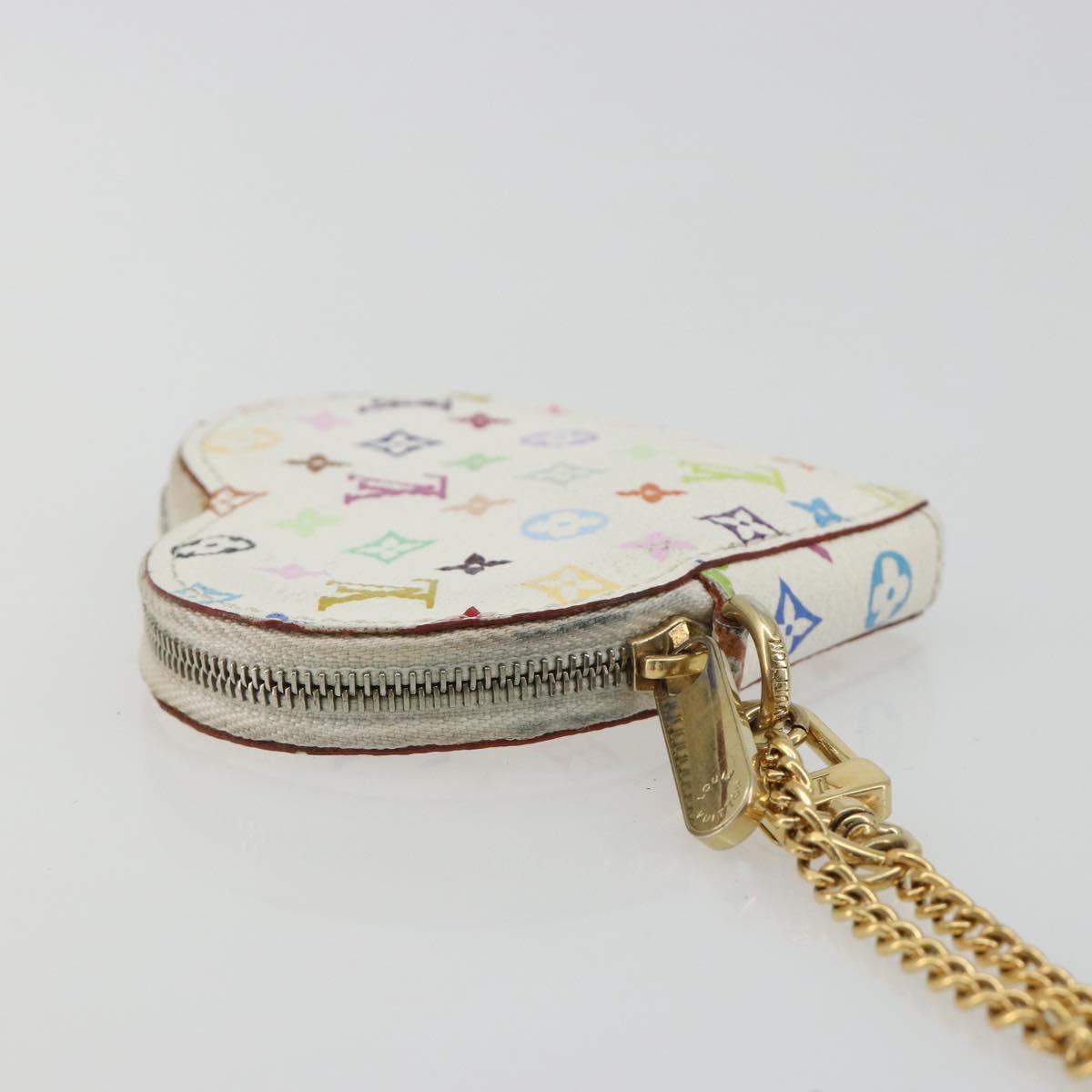 LOUIS VUITTON Monogram Multicolor Porte Monnaie Coeur Purse M60040 Auth 188630A