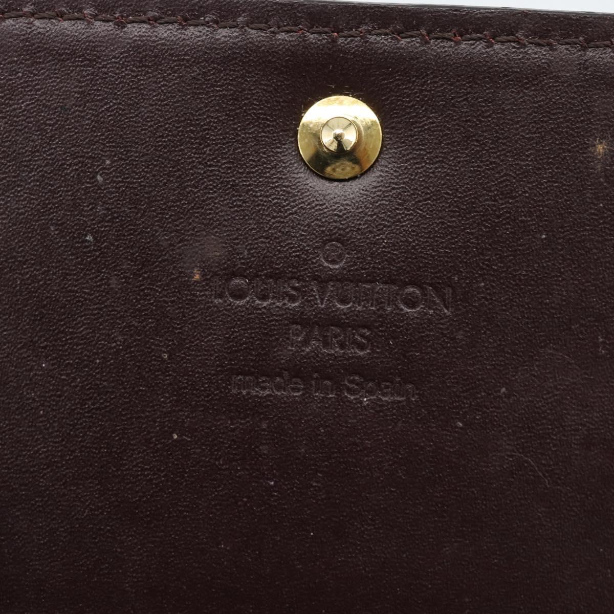 LOUIS VUITTON Vernis Anvelop Cult De Vuitto Case Amarante M91409 Auth 188631