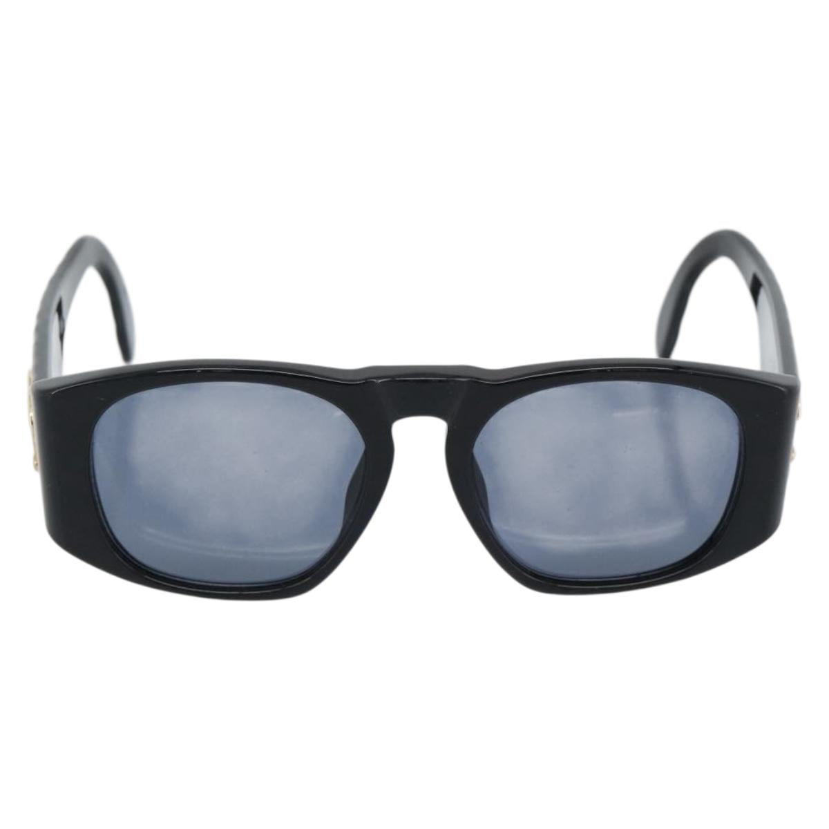 CHANEL COCO Mark Sunglasses plastic Black CC Auth 188635M