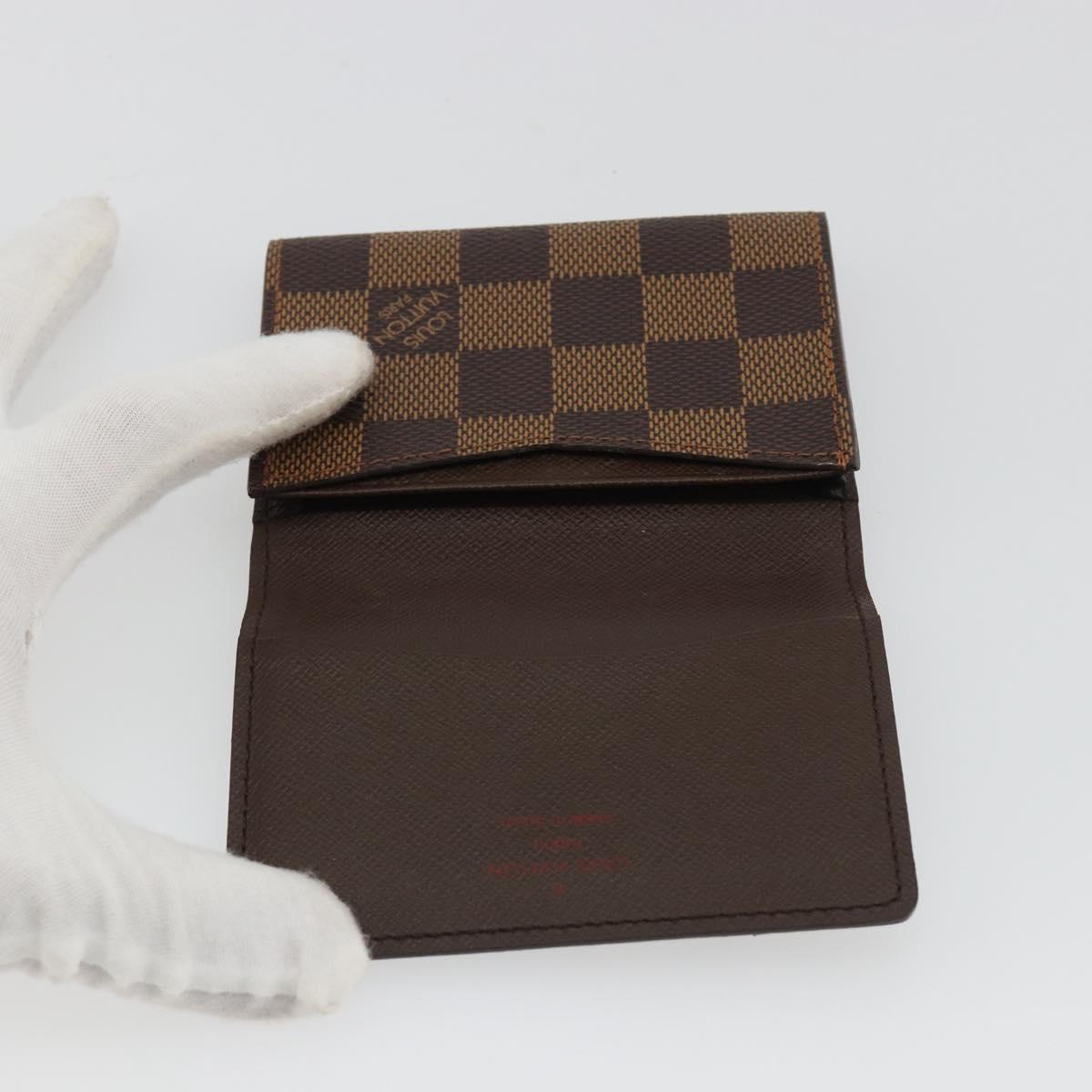 LOUIS VUITTON Damier Ebene Anvelop Cult De Vuitto Card Case N62920 Auth 188651A