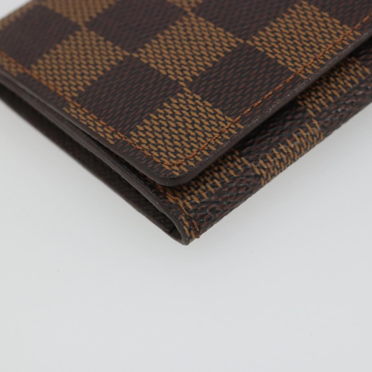 LOUIS VUITTON Damier Ebene Anvelop Cult De Vuitto Card Case N62920 Auth 188651A