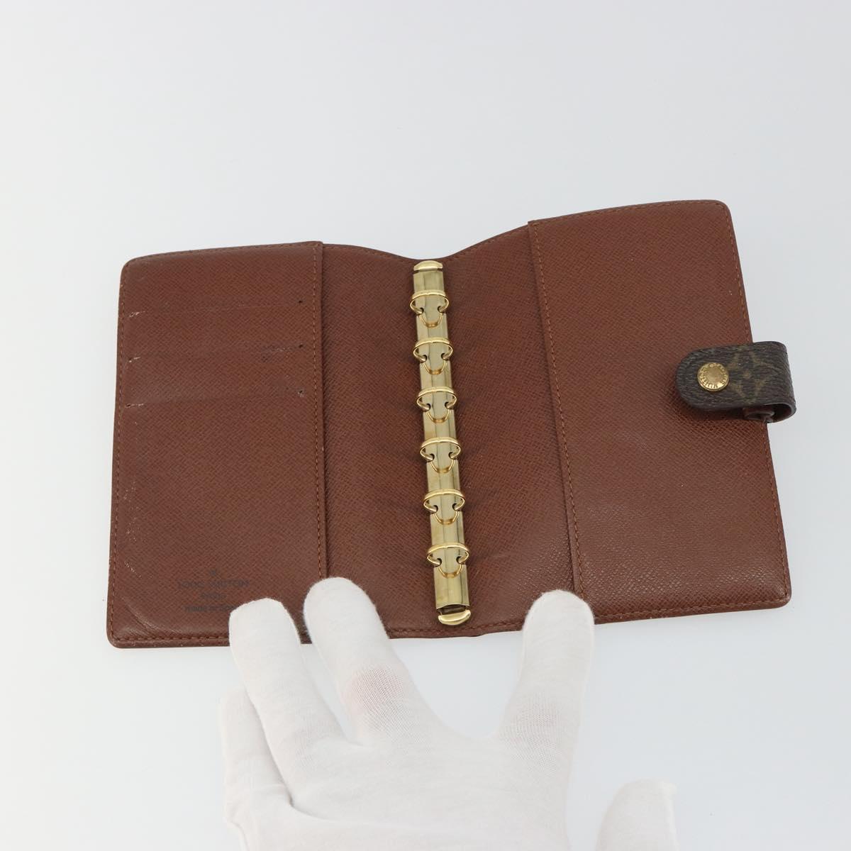 LOUIS VUITTON Monogram Agenda PM Day Planner Cover R20005 LV Auth 188653A