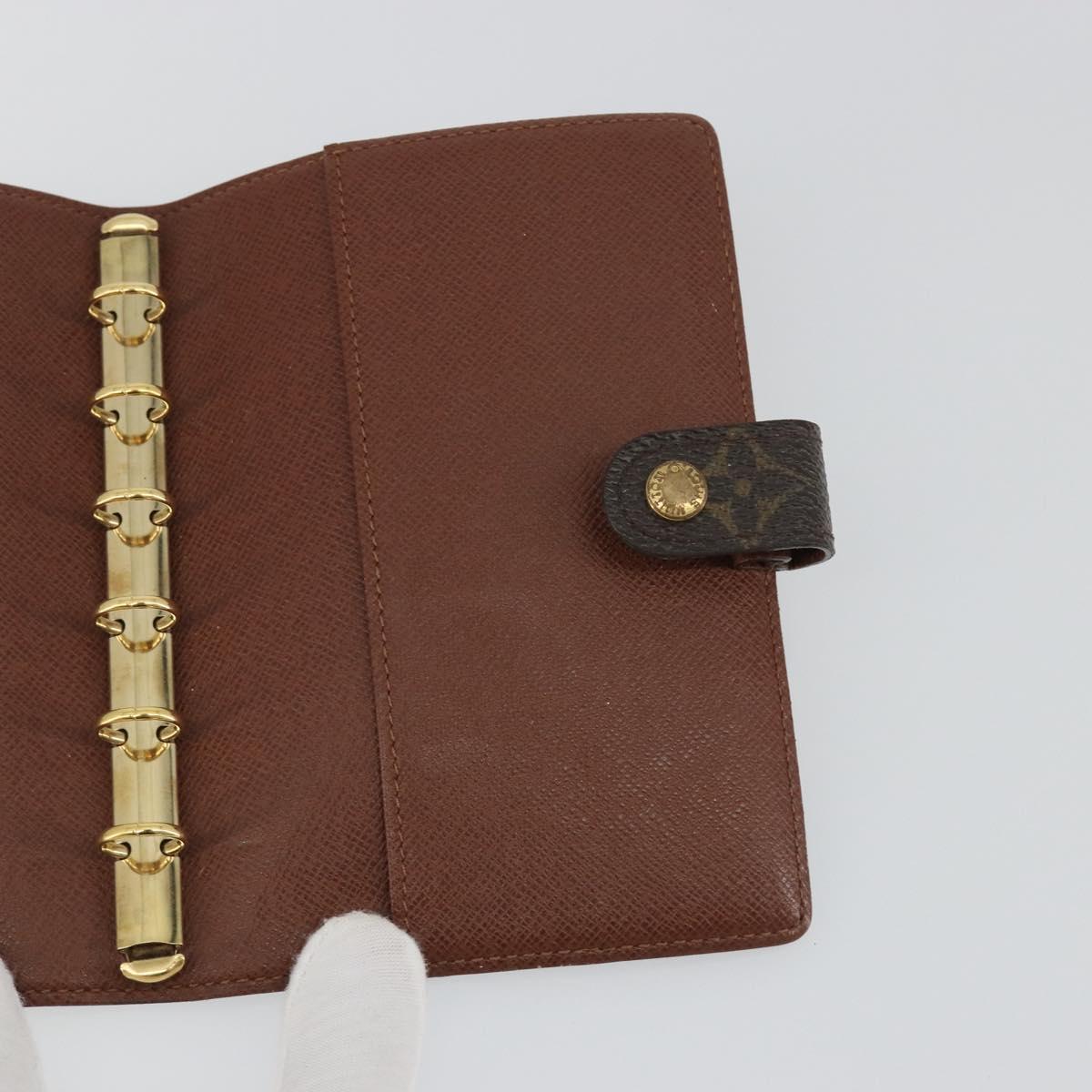 LOUIS VUITTON Monogram Agenda PM Day Planner Cover R20005 LV Auth 188653A