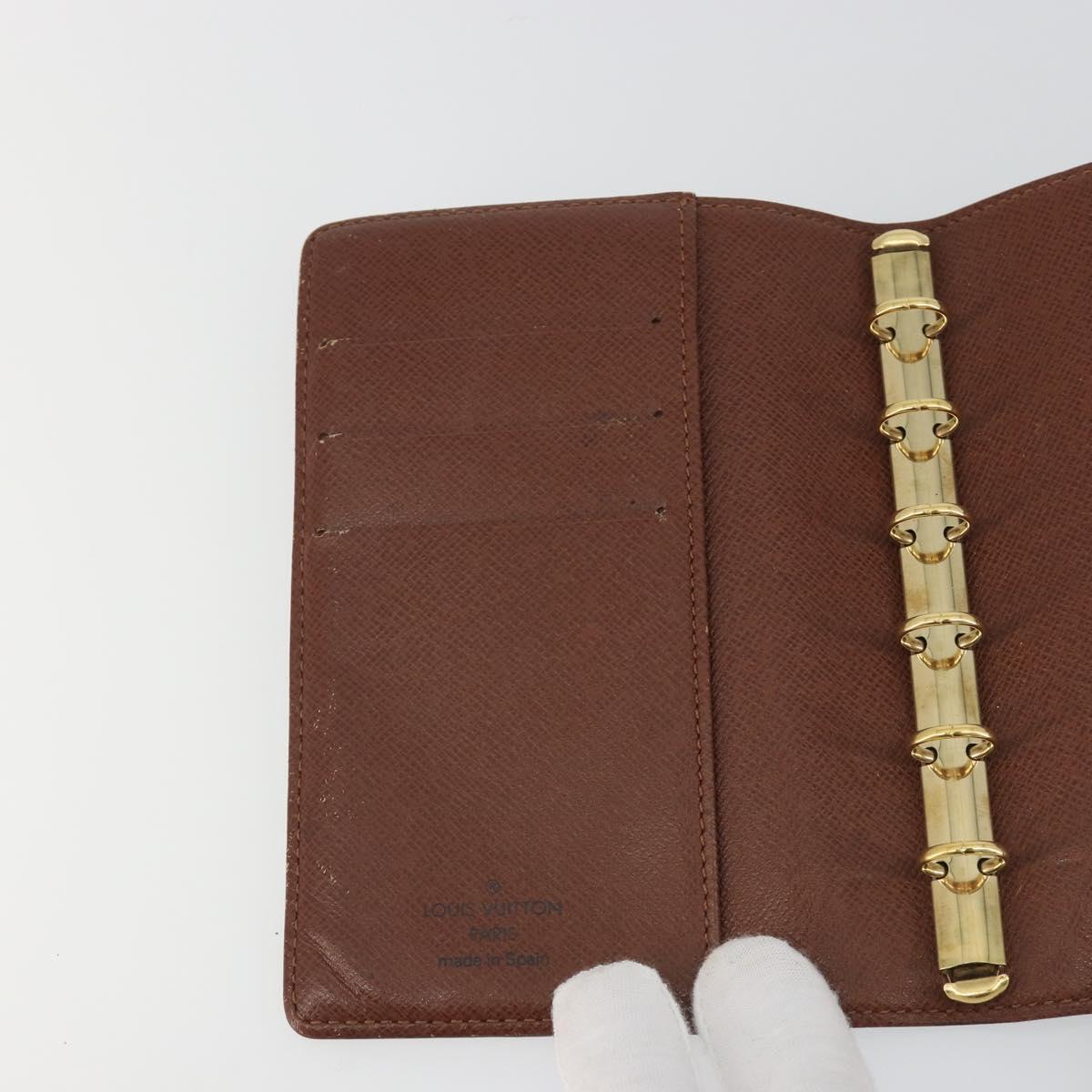 LOUIS VUITTON Monogram Agenda PM Day Planner Cover R20005 LV Auth 188653A