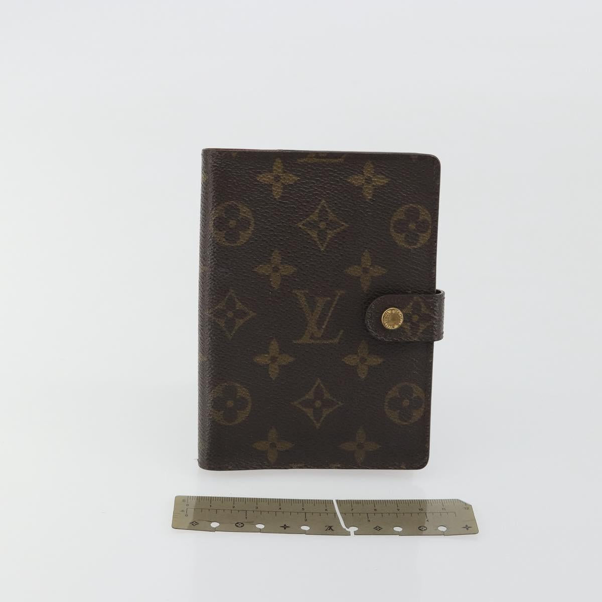 LOUIS VUITTON Monogram Agenda PM Day Planner Cover R20005 LV Auth 188653A