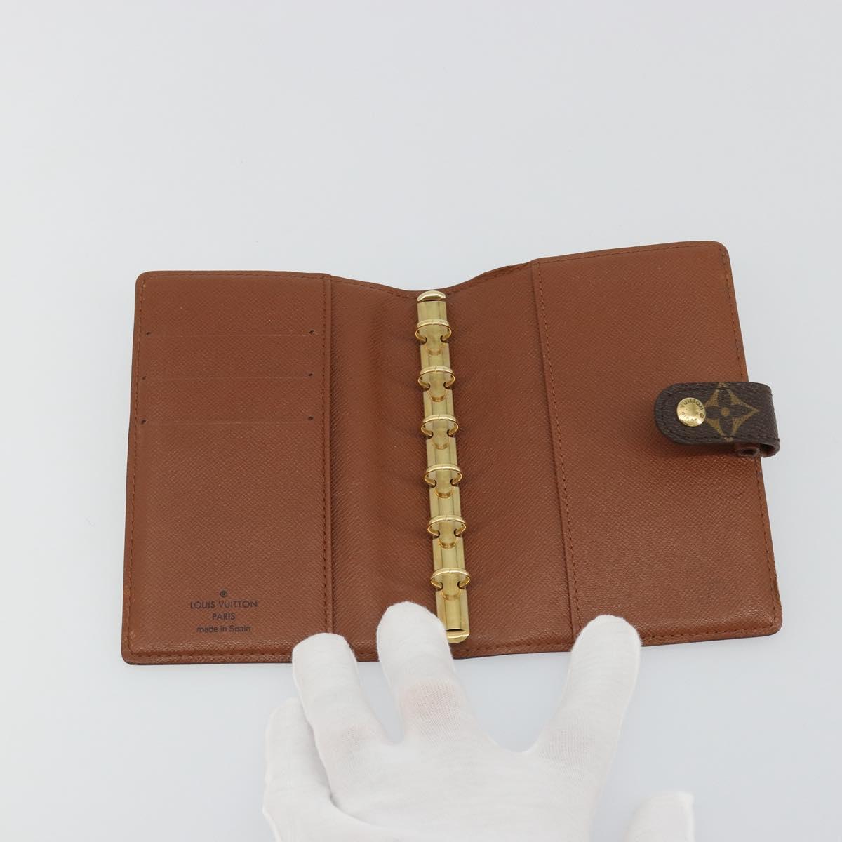 LOUIS VUITTON Monogram Agenda PM Day Planner Cover R20005 LV Auth 188655A