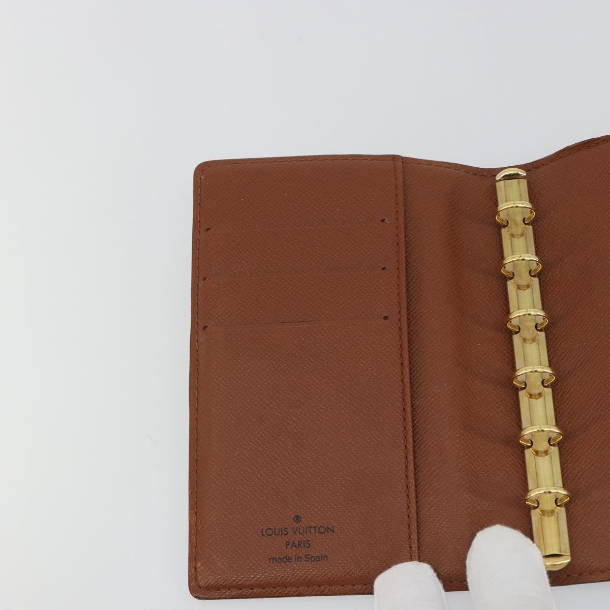 LOUIS VUITTON Monogram Agenda PM Day Planner Cover R20005 LV Auth 188655A