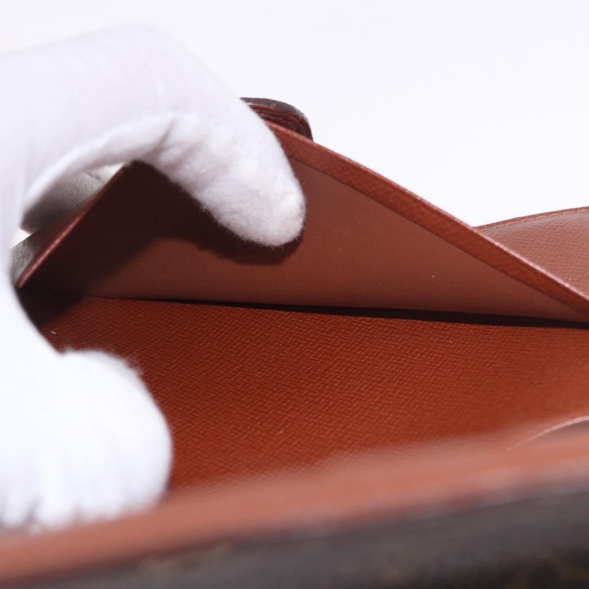 LOUIS VUITTON Monogram Porto Papie Zip Wallet M61207 LV Auth 188656A