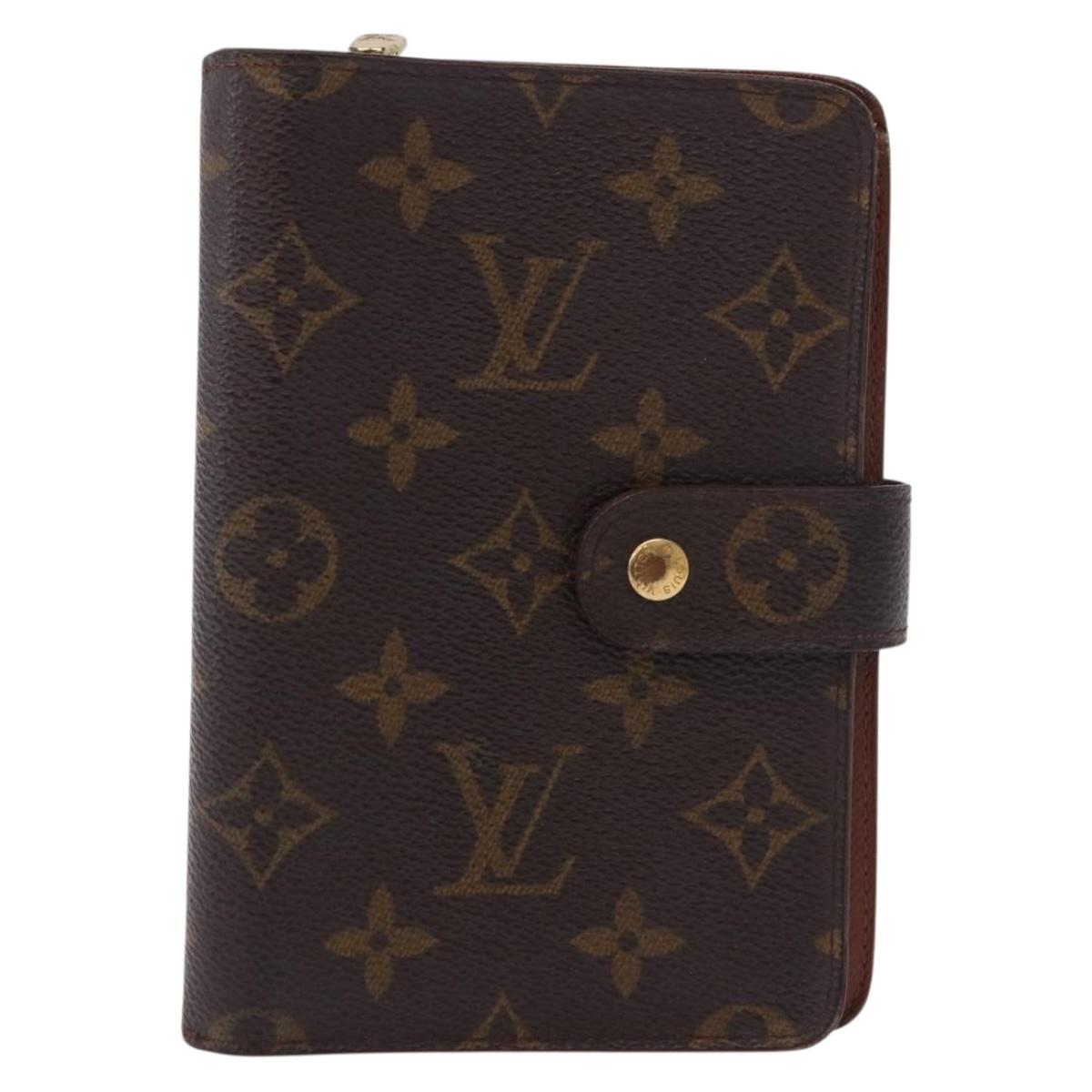 LOUIS VUITTON Monogram Porto Papie Zip Wallet M61207 LV Auth 188656A