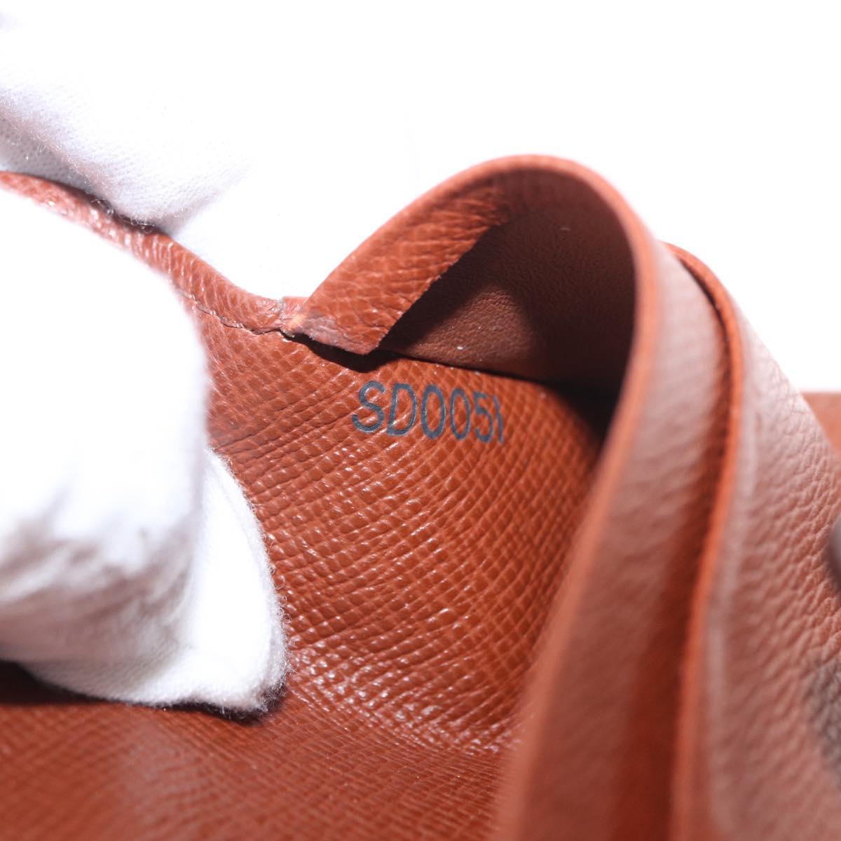 LOUIS VUITTON Monogram Porto Papie Zip Wallet M61207 LV Auth 188656A